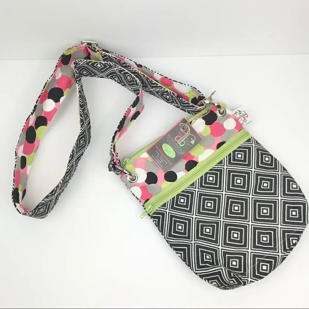 Artisan Hand Crafted Colorful Fabric Crossbody Bag NWT